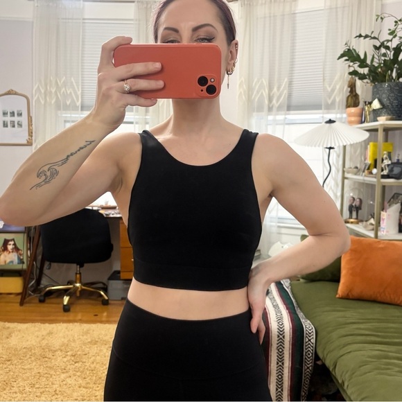 Zara Tops - ZARA Black High Neck Low Back Sz Small Strapless Cropped Tank Top -  sz S